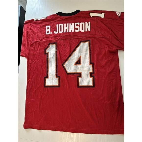 Adidas Tampa Bay Buccaneers Bucs #14 BRAD JOHNSON Red Jersey (Adult M) - Picture 8 of 8